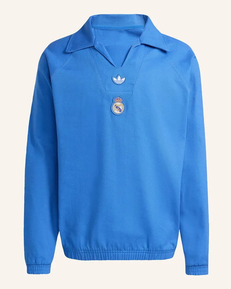 adidas Real Madrid Terrace Icons Drill Top blau Blau