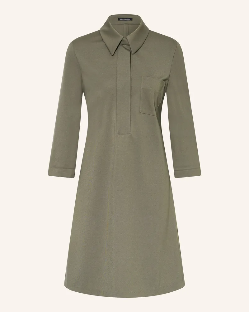 Luisa Cerano Hemdblusenkleid Mit 3/4-Arm gruen Khaki