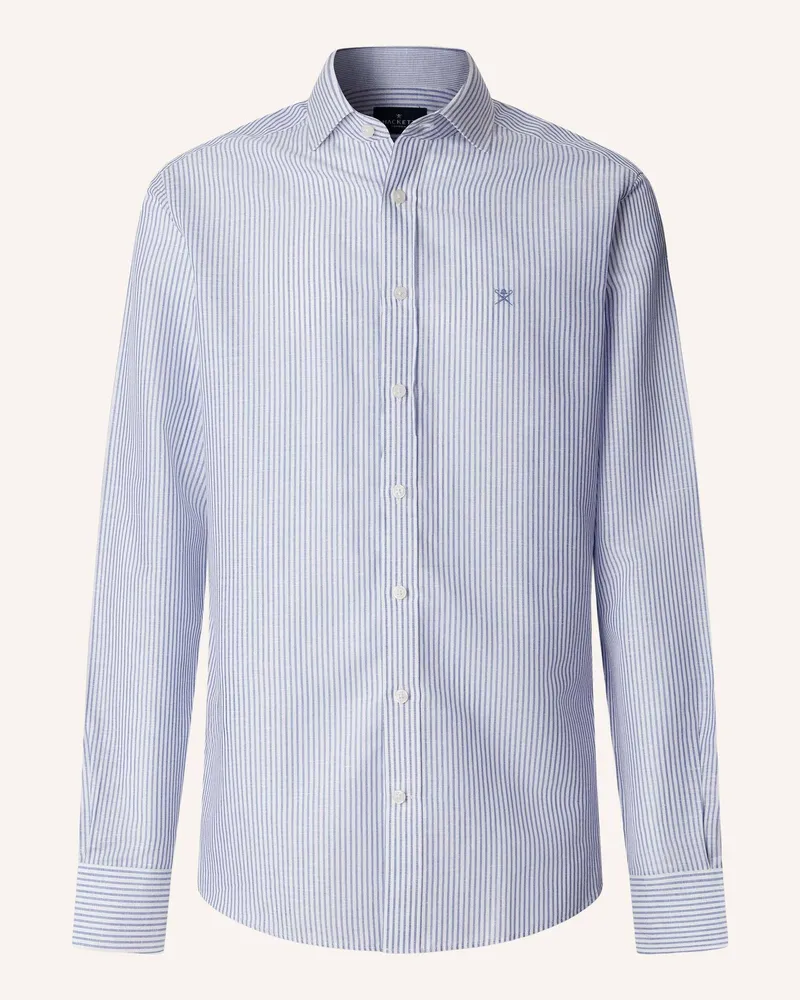 Hackett Freizeithemd Ess Linen Bengal blau Blau