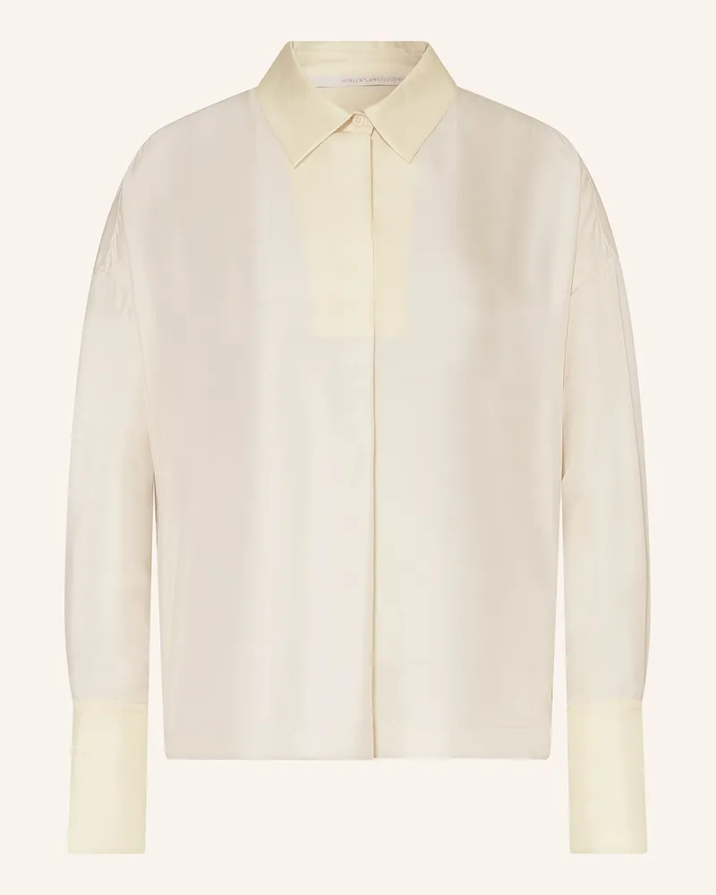 Herzen's Angelegenheit Blusenshirt Aus Seide weiss Creme