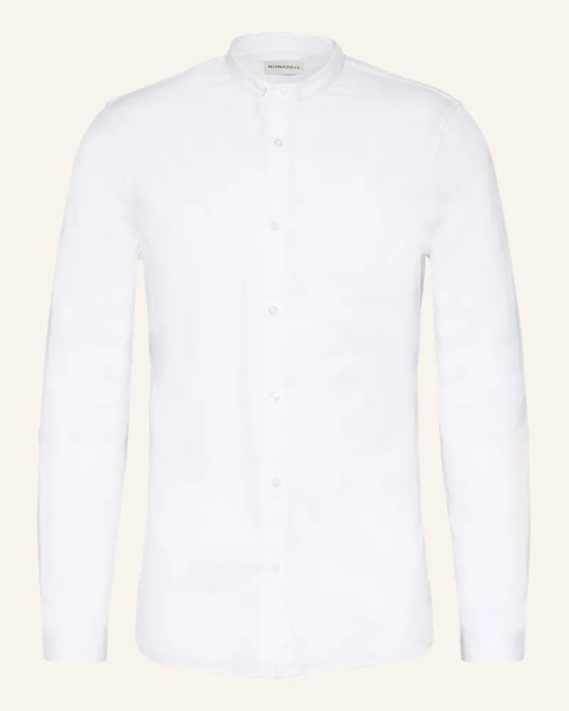 Nowadays Hemd Slim Fit weiss Weiss