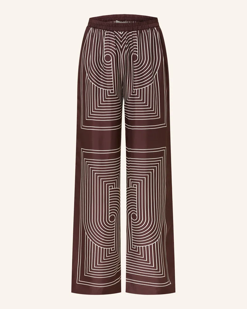 lilienfels Marlenehose Aus Seide braun Dunkelbraun