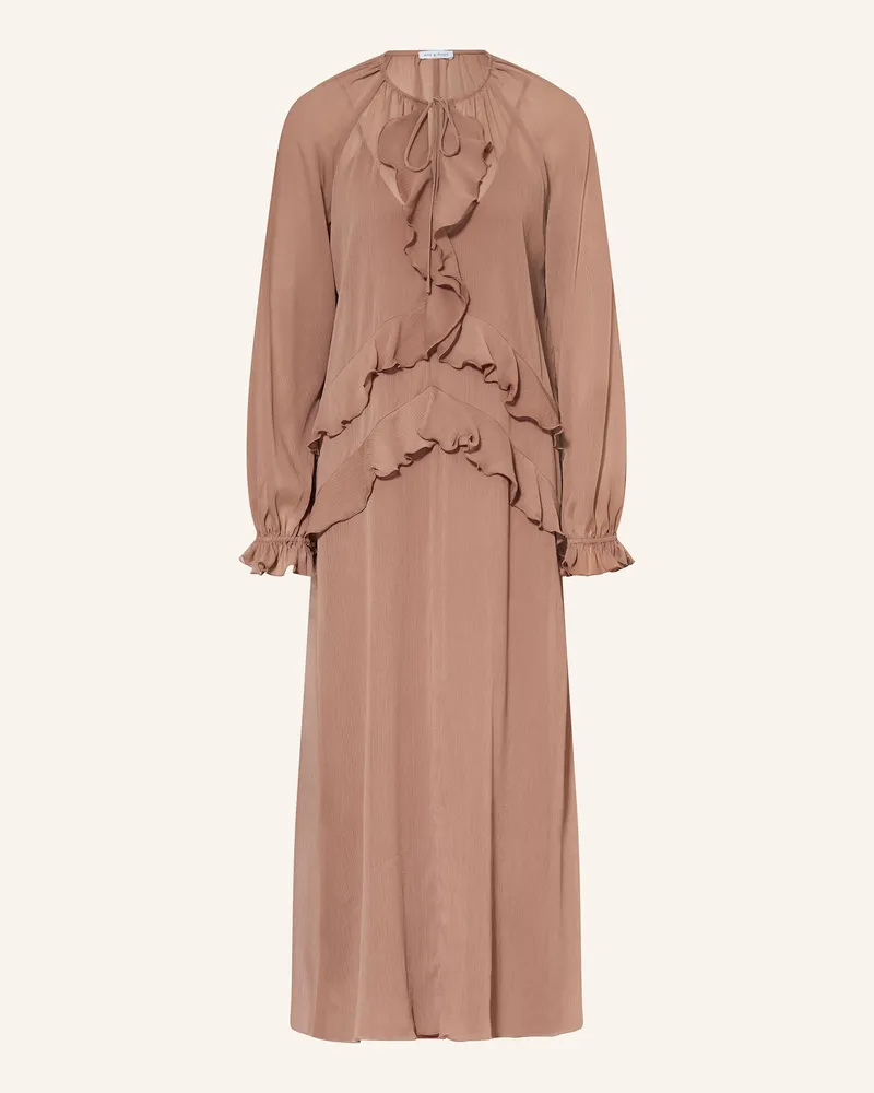 Mrs & HUGS Musselinkleid Mit Volants beige Nude