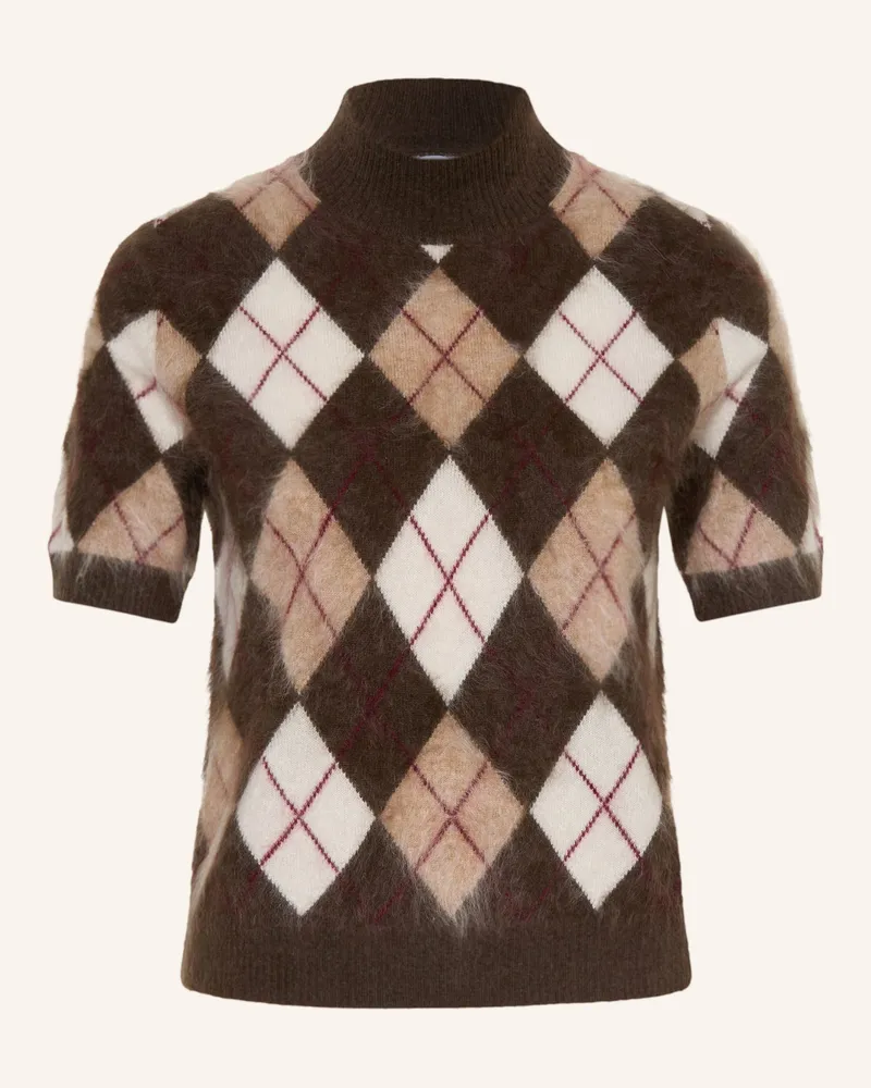 Mrs & HUGS Strickshirt Aus Cashmere braun Dunkelbraun