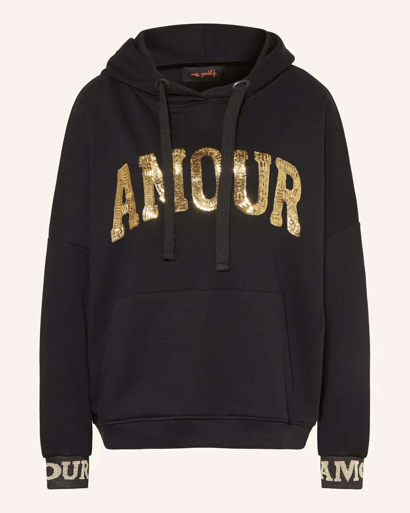 Miss Goodlife Oversized-Hoodie Mit Pailletten schwarz Schwarz