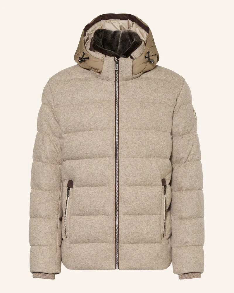 Milestone Steppjacke Msmason Im Materialmix Mit Abnehmbarem Kragen beige Beige