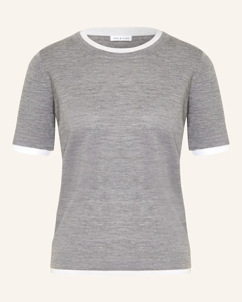 Mrs & HUGS Strickshirt Grau