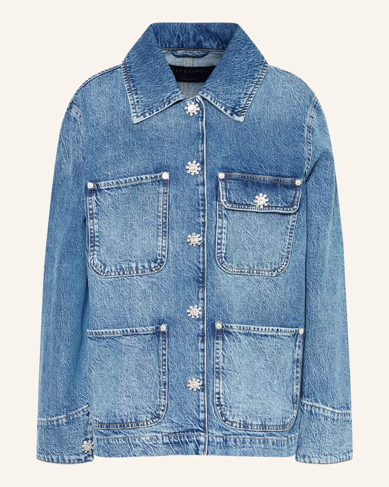 AllSaints Jeansjacke Bex Mit Schmucksteinen blau 2846