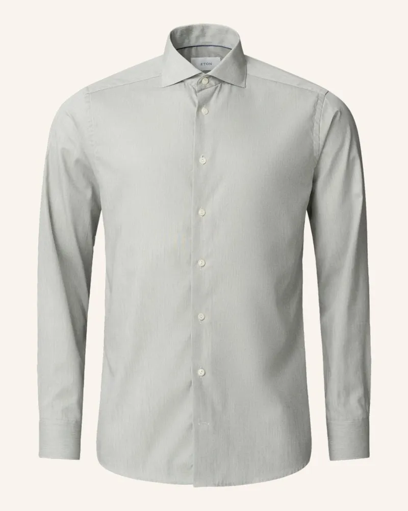 Eton Fine Twill-Hemd Contemporary Fit Grün