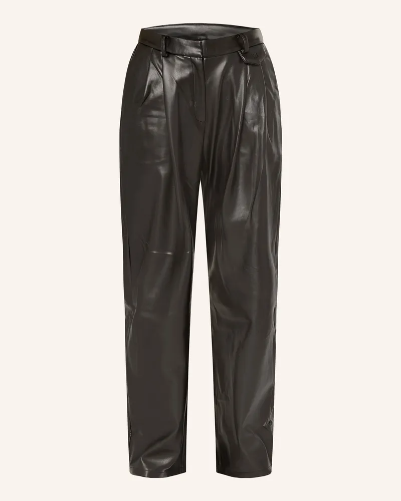 WRSTBHVR Hose HANKA in Lederoptik Schwarz