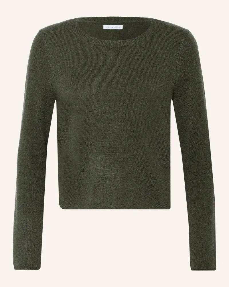 Mrs & HUGS Cashmere-Pullover Khaki