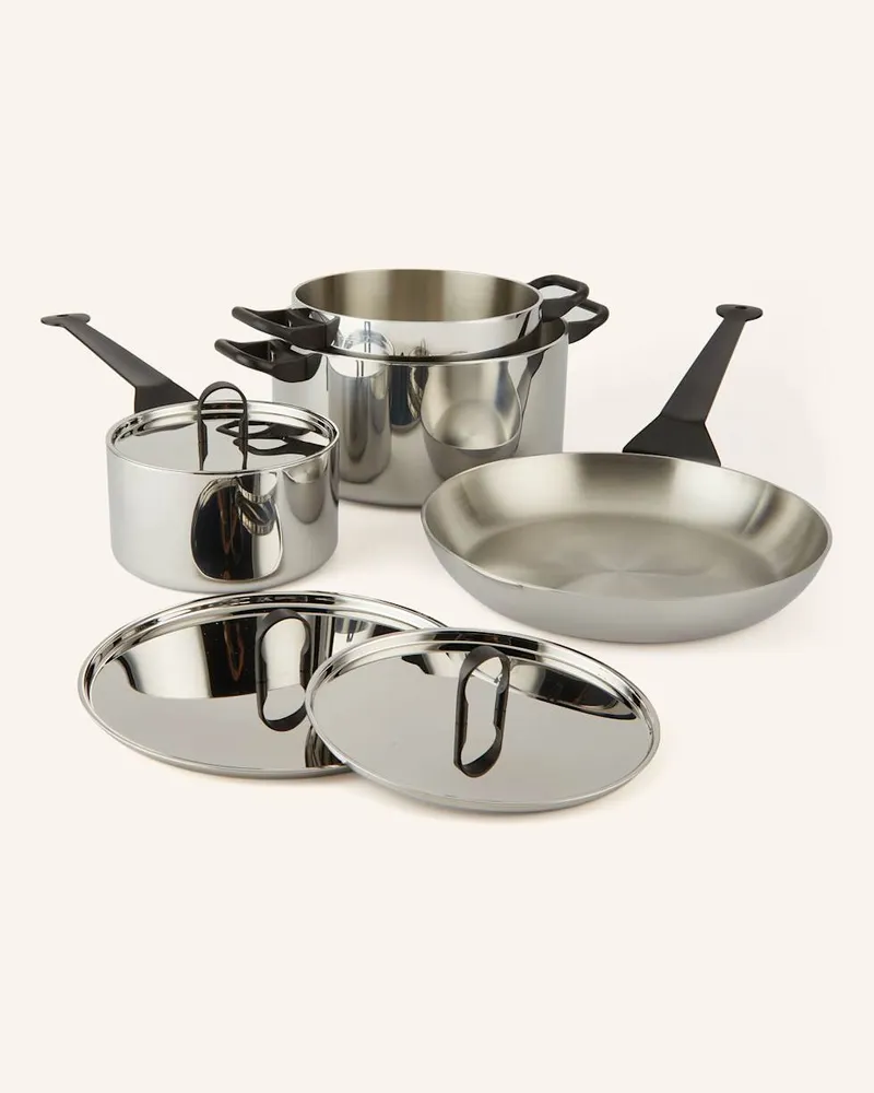 Alessi 7-tlg. Topf-Set LA CINTURA DI ORIONE Silber