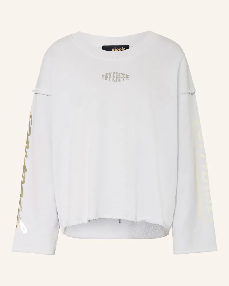 Yippie Hippie Oversized-Sweatshirt Mit Pailletten grau Blaugrau