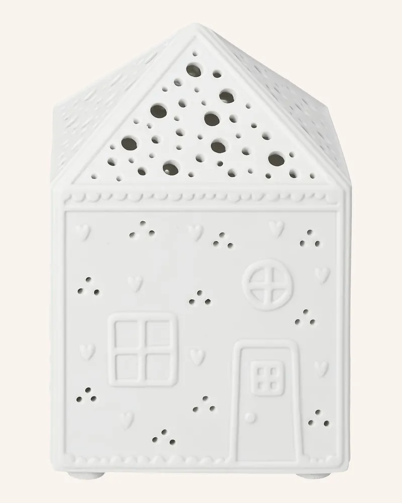 räder Dekofigur Lichthaus Mit Teelichthalter weiss Weiss