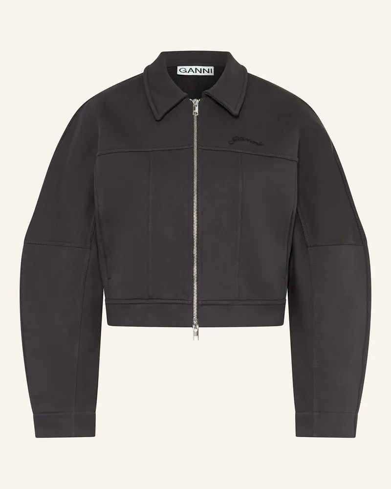 Ganni Jacke schwarz Schwarz