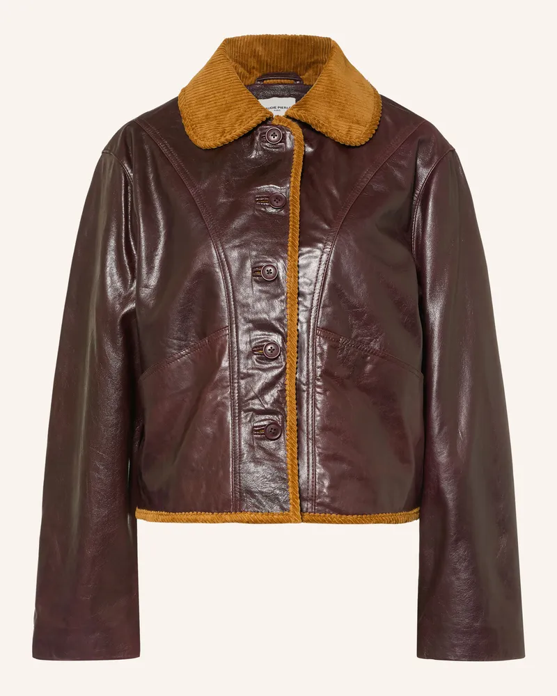 Claudie Pierlot Lederjacke rot Dunkelrot