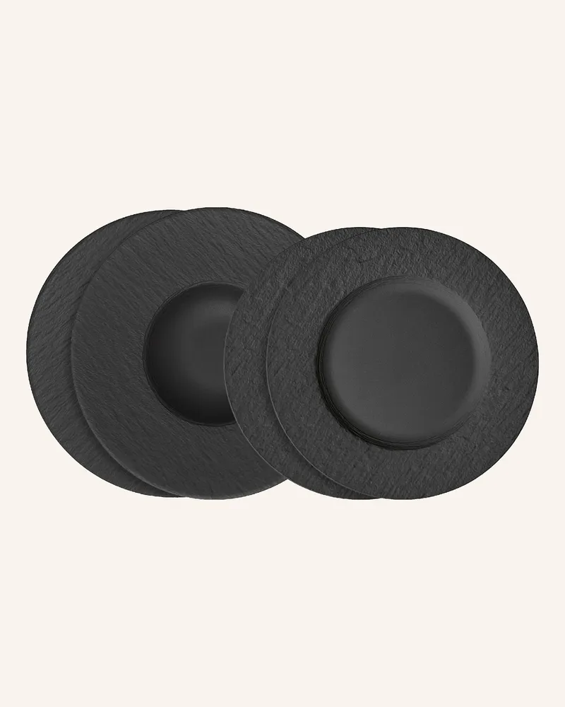 Villeroy & Boch Tafelset 4tlg. Ec Manufacture Rock schwarz Schwarz
