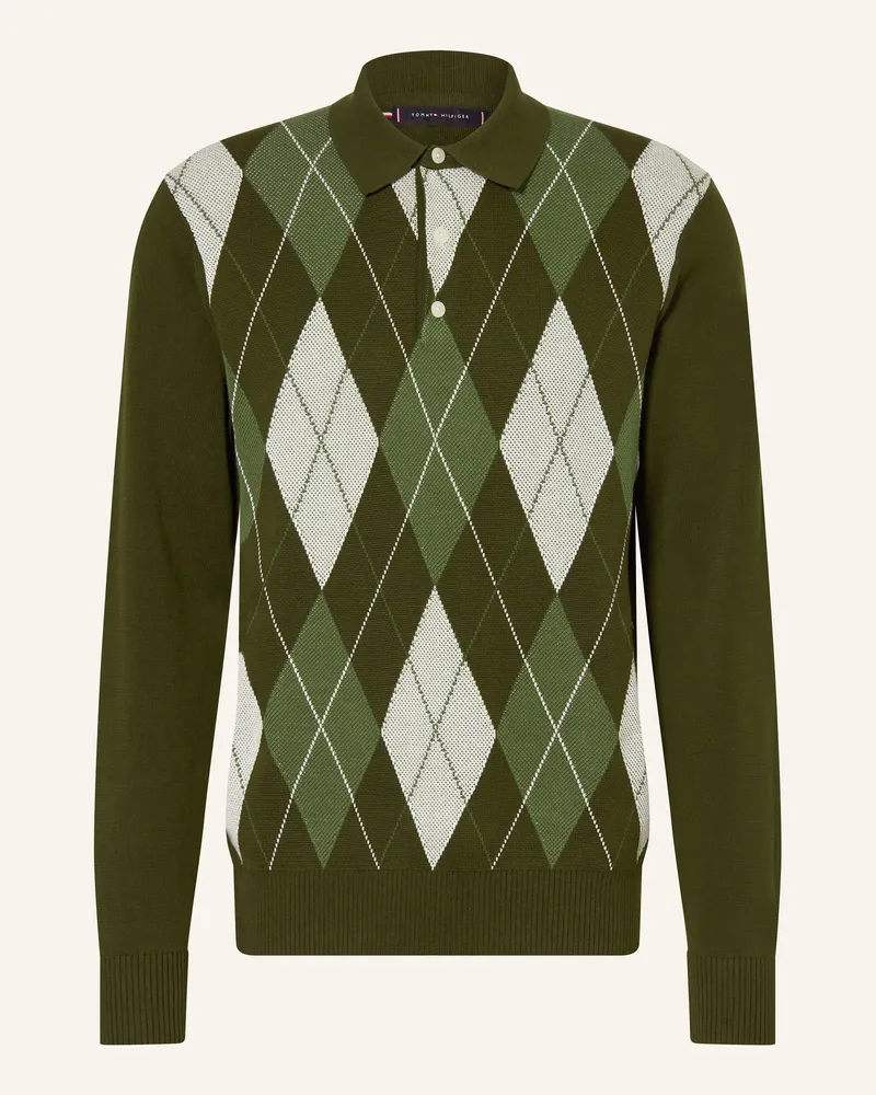 Tommy Hilfiger Strick-Poloshirt Grün