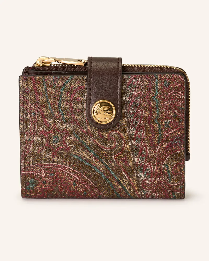 Etro Geldbörse braun Dunkelrot