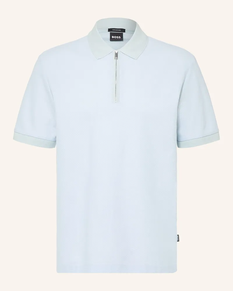 HUGO BOSS Piqué-Poloshirt Pei blau Hellblau