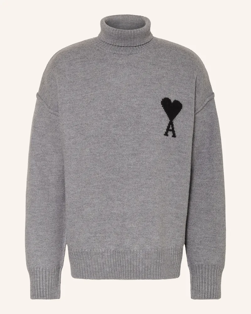 AMI Paris Rollkragenpullover grau Grau