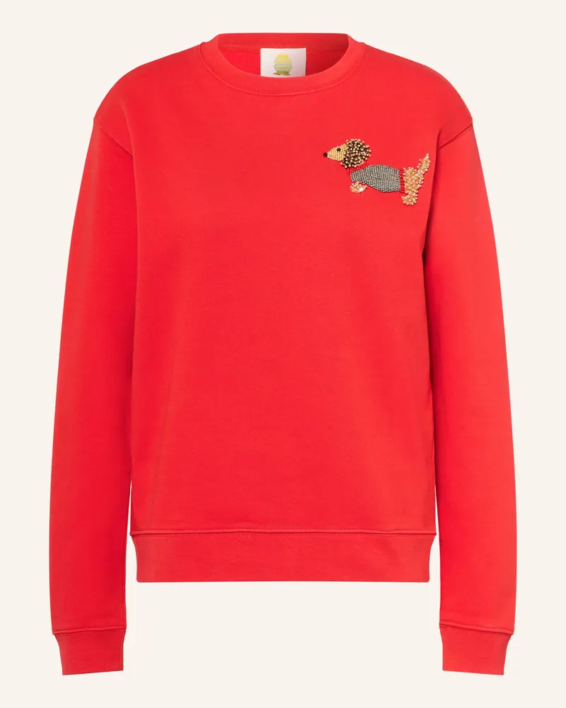 Princess goes Hollywood Sweatshirt Mit Schmuckperlen rot Rot