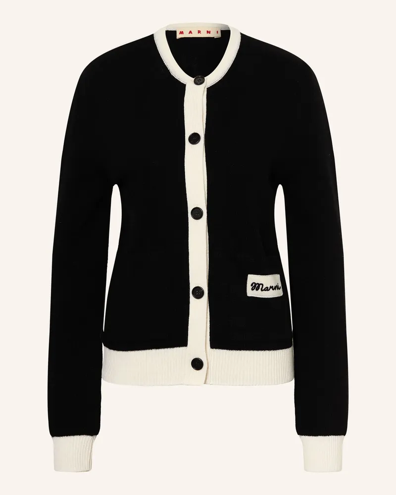 Marni Strickjacke schwarz Schwarz