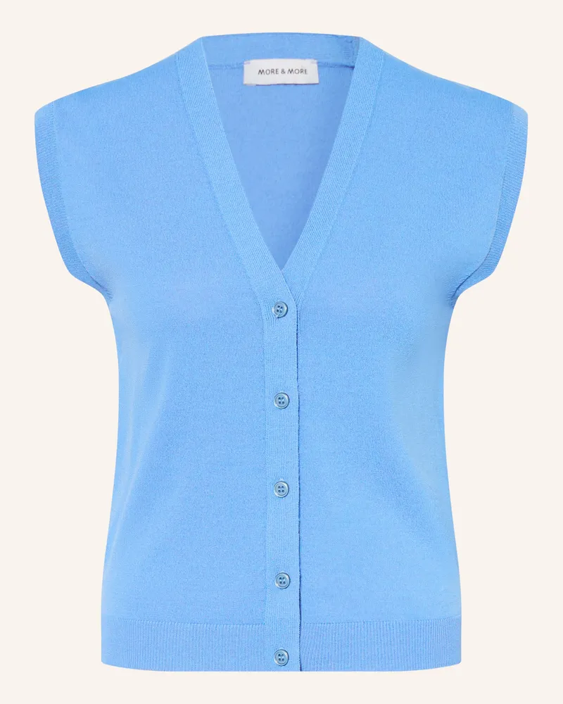 More & More Strickweste blau Blau