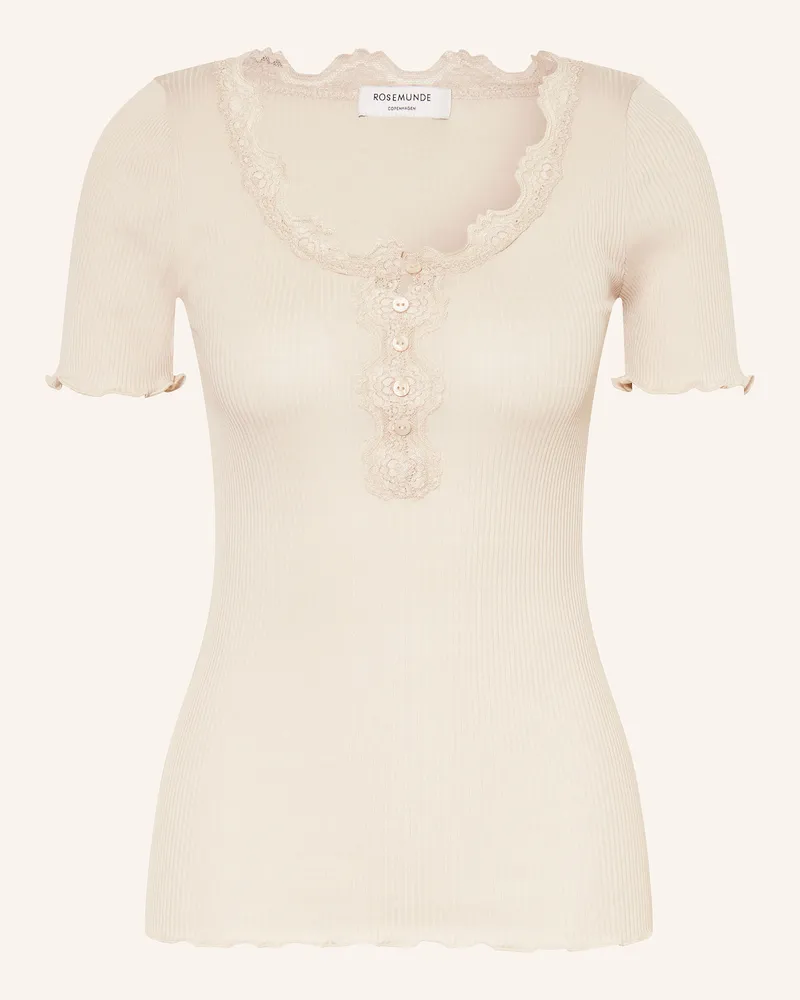 Rosemunde T-Shirt BEATHA mit Seide Beige