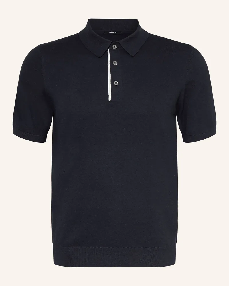 Reiss Strick-Poloshirt FINCH Regular Fit Dunkelblau