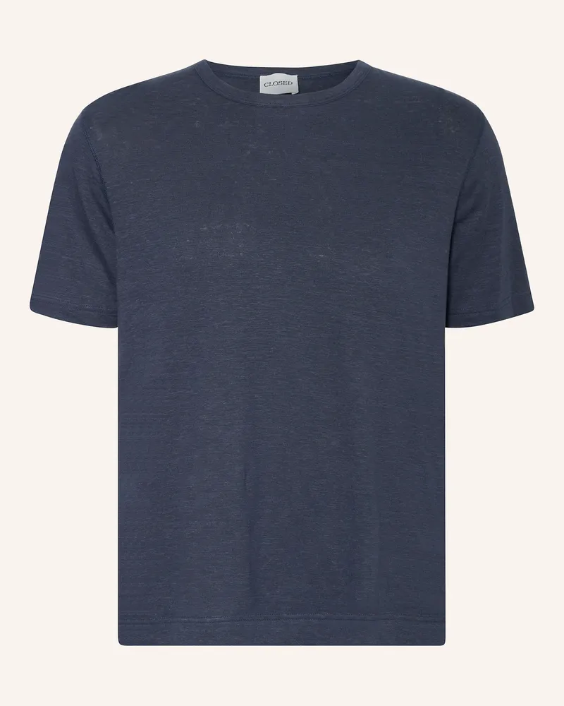 Closed T-Shirt aus Leinen Dunkelblau