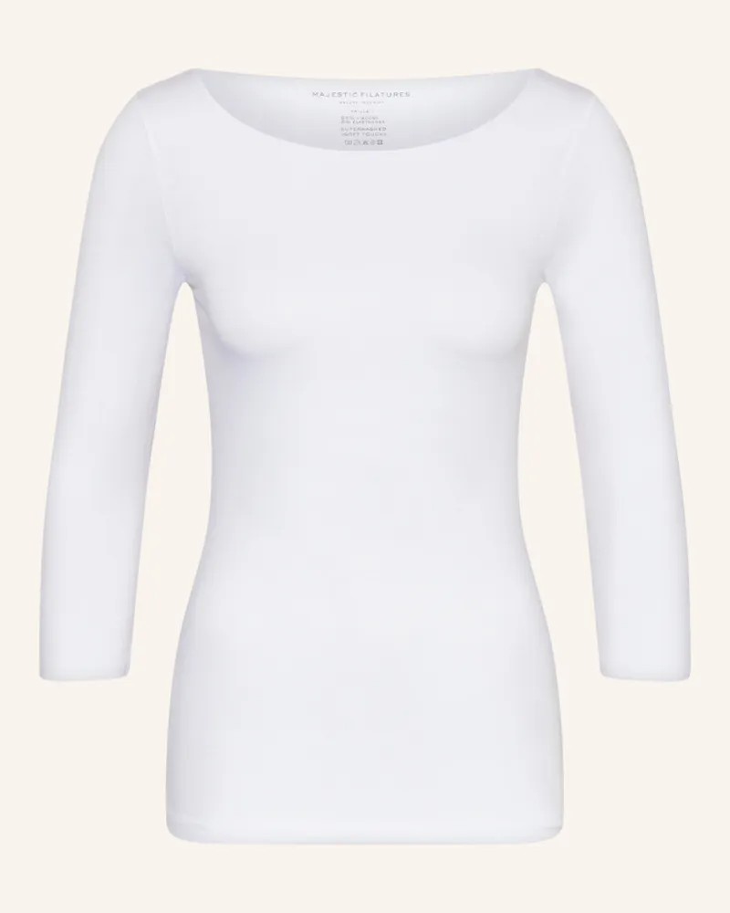 Majestic Shirt Mit 3/4-Arm weiss Weiss