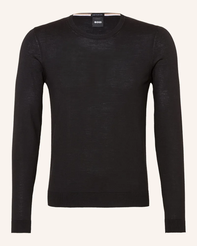HUGO BOSS Pullover Leno schwarz Schwarz