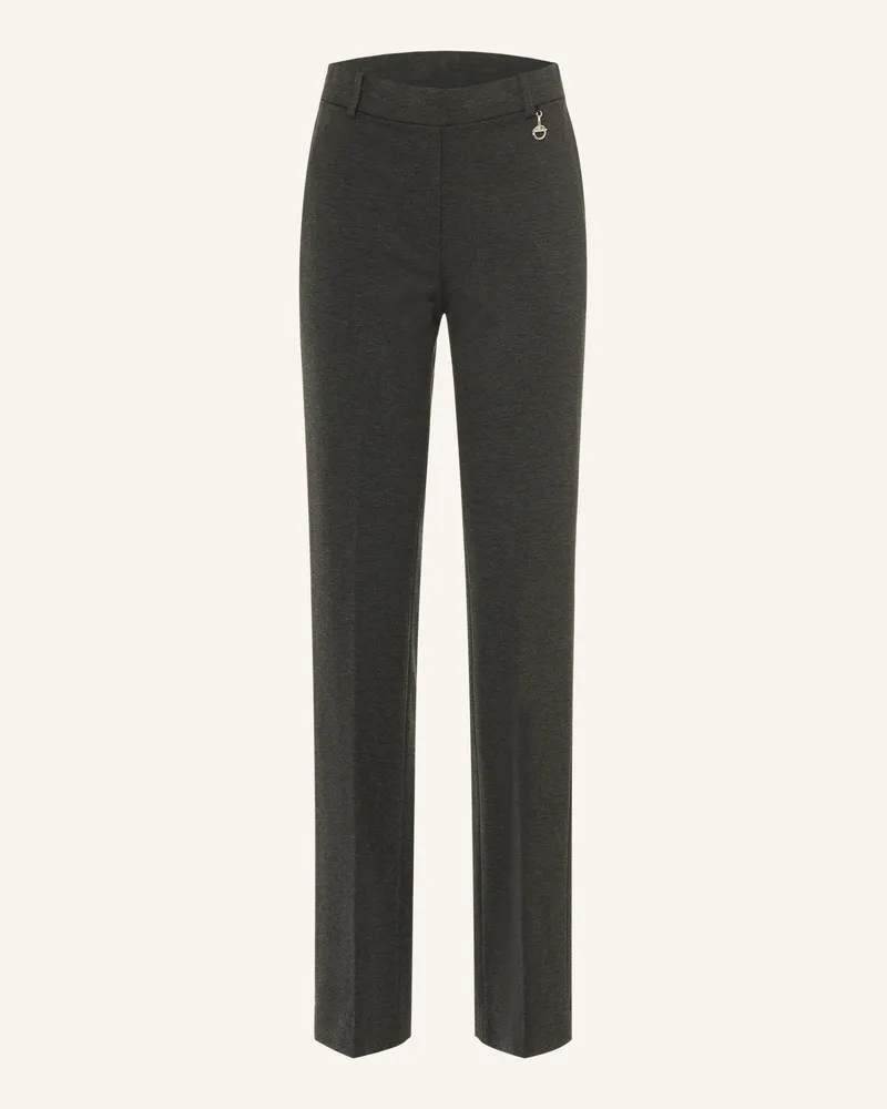 SEM PER LEI Bootcut-Hose Aus Jersey grau Dunkelgrau