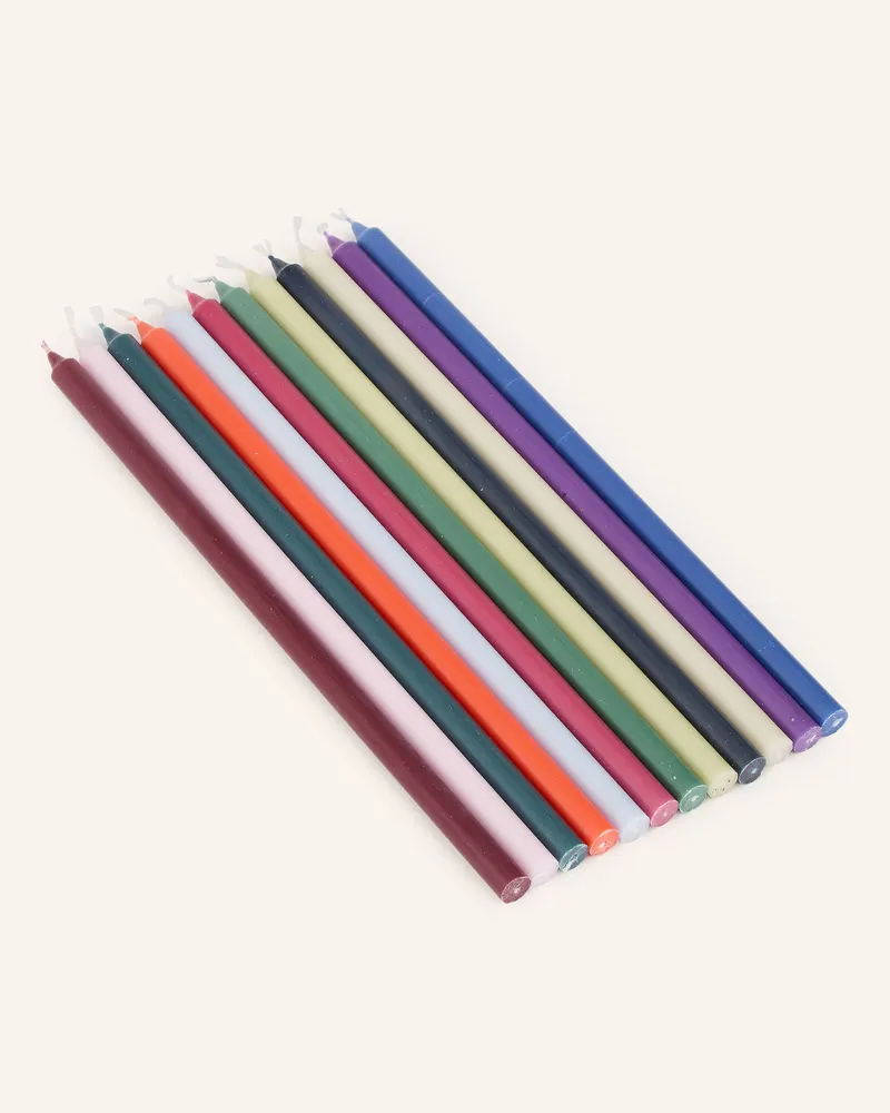 Hay 12er-Set Stabkerzen weiss Creme