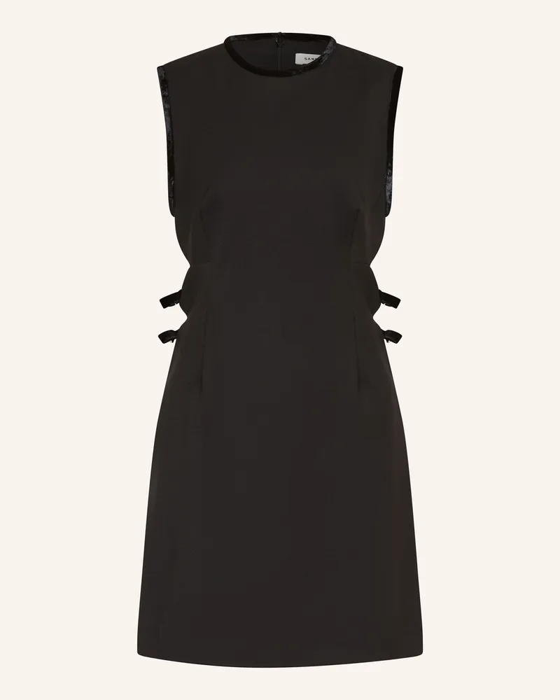 Sandro Kleid mit Cut-outs Schwarz