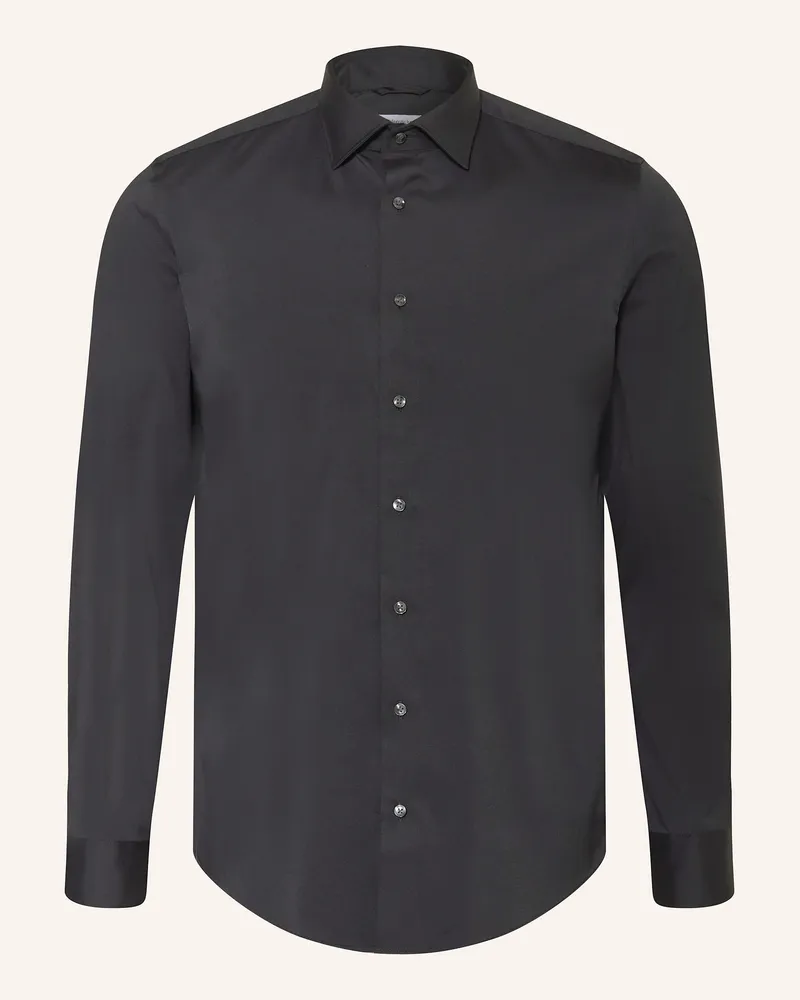 Seidensticker Performancehemd Slim Fit schwarz Schwarz