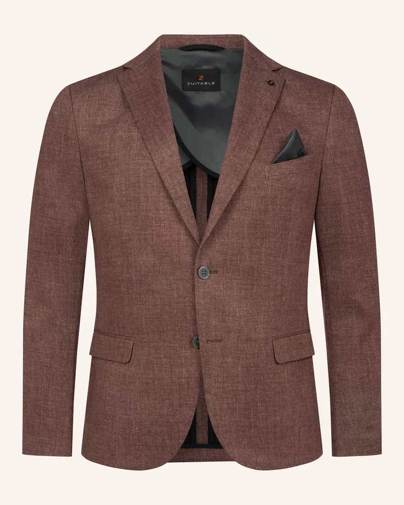 Zuitable Anzugssakko Dinick Slim Fit Aus Jersey braun Rot