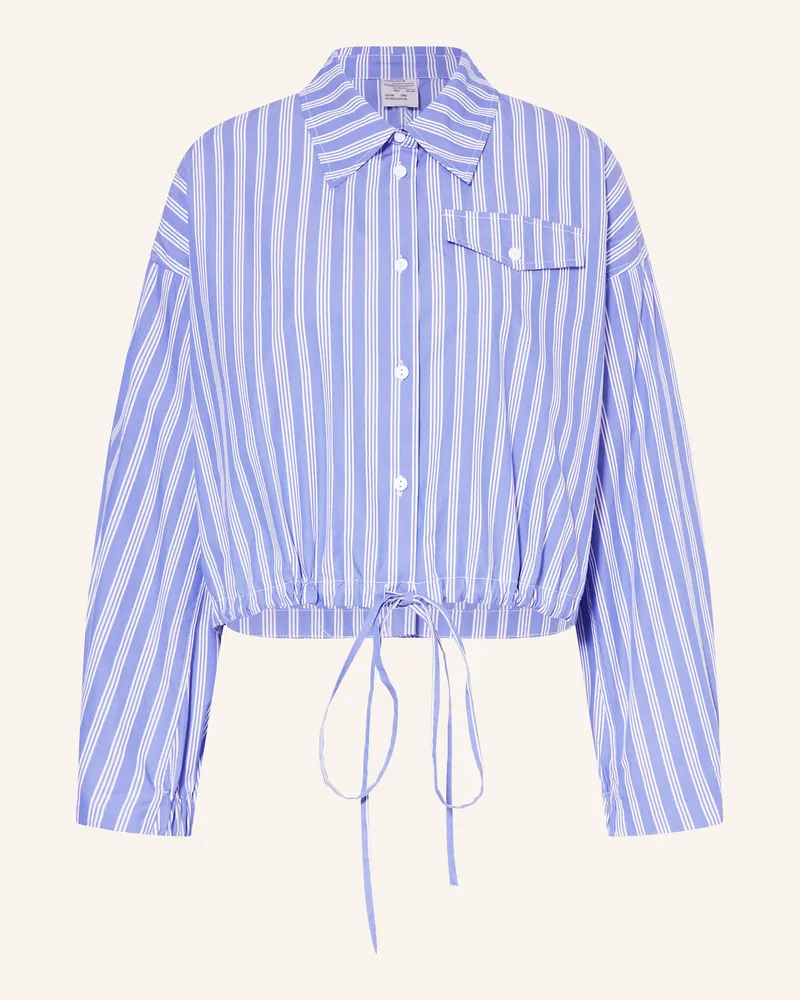 Baum und Pferdgarten Cropped-Hemdbluse BRYCE Blau