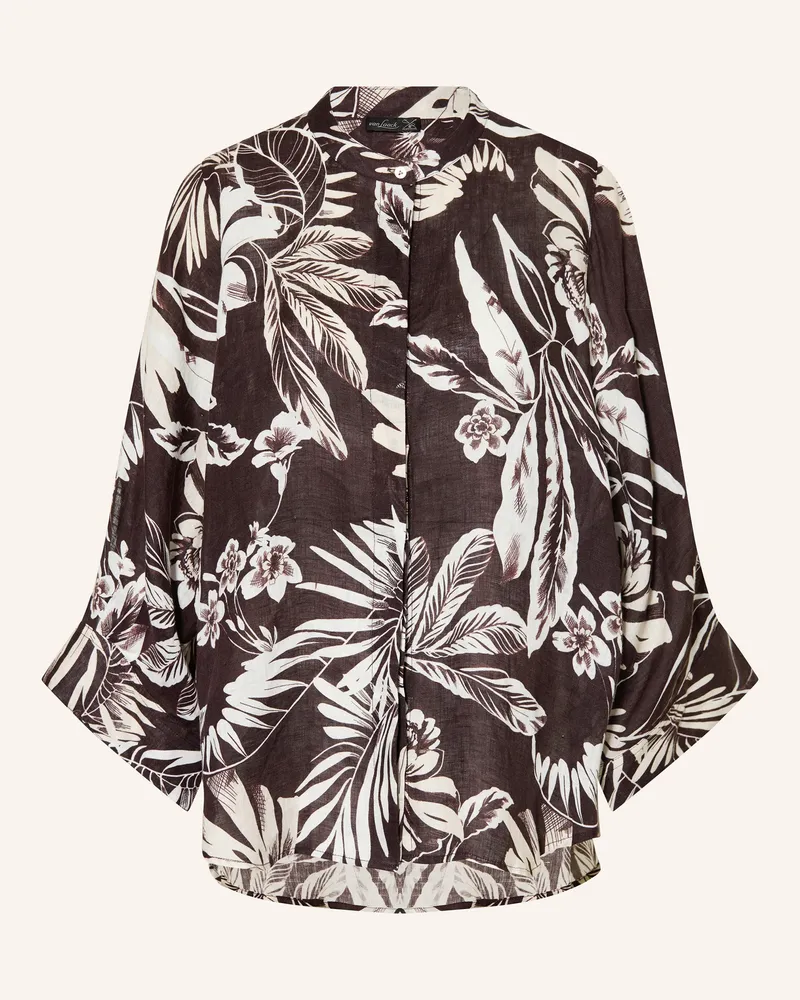 van Laack Leinenbluse Dunkelbraun