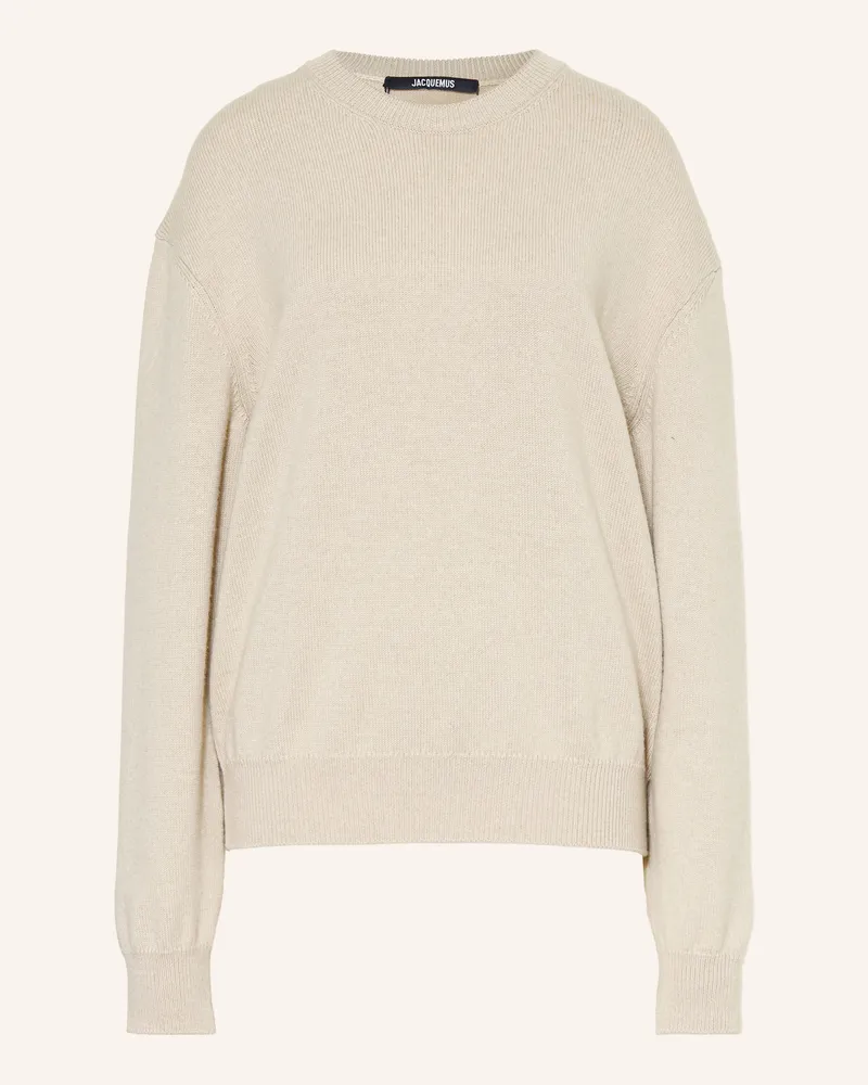 Jacquemus Pullover La Maille Moulin Mit Merinowolle beige Beige