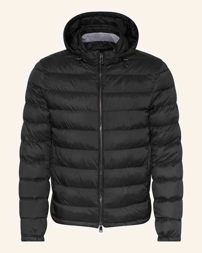 Paul & Shark Lightweight-Daunenjacke Mit Abnehmbarer Kapuze schwarz Schwarz