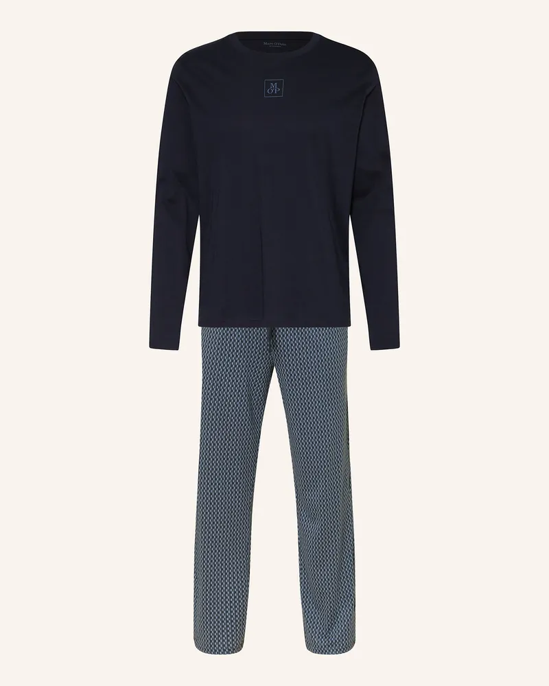 Marc O'Polo Schlafanzug Dunkelblau