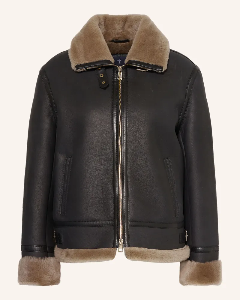 JOOP! Lederjacke Larissa schwarz Dunkelbraun