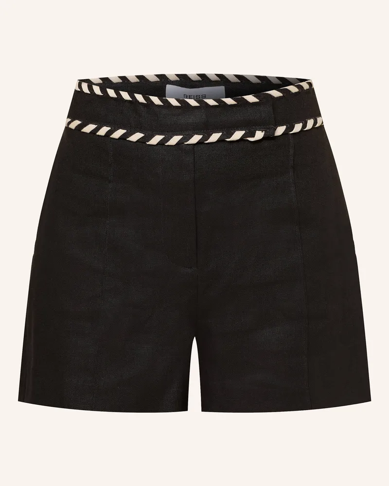 Reiss Leinenshorts FAWN Schwarz