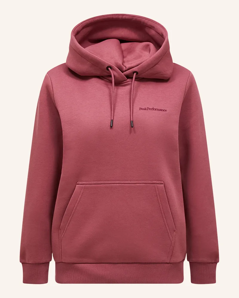 Peak Performance Hoodie rot Dunkellila