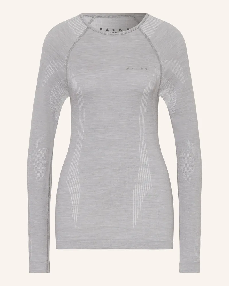 Falke Funktionswäsche-Shirt Wool-Tech Mit Merinowolle grau Hellgrau