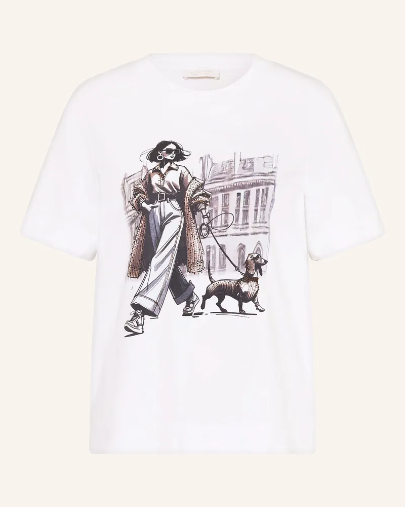 Rich&Royal T-Shirt Mit Schmucksteinen weiss Weiss