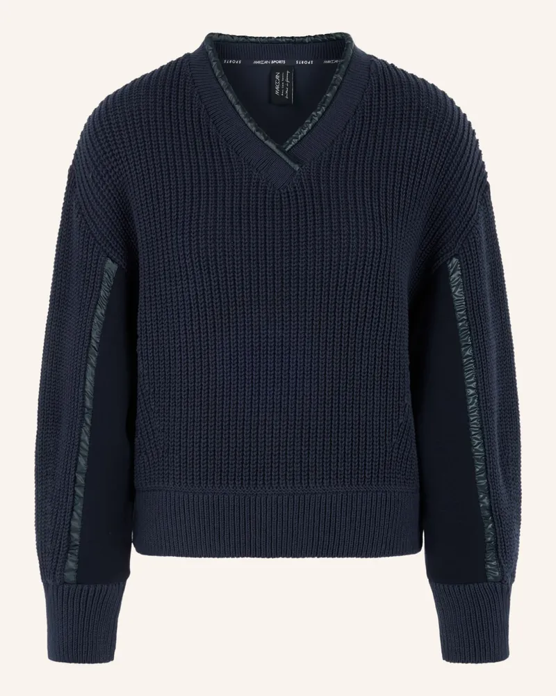 Marc Cain Pullover im Materialmix Dunkelblau