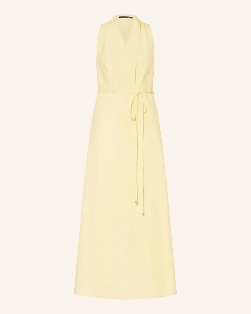 Luisa Cerano Kleid mit Leinen Hellgelb